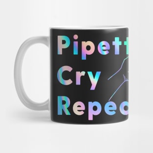 PCR Pipette Cry Repeat Holographic Mug